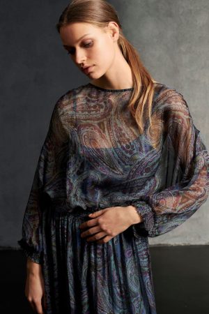 Luisa Cerano silk paisley blouse - Image 2