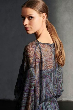 Luisa Cerano silk paisley blouse - Image 3