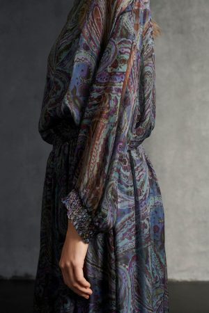 Luisa Cerano silk paisley blouse - Image 4