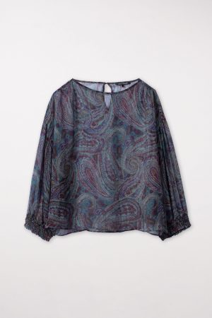 Luisa Cerano silk paisley blouse - Image 5